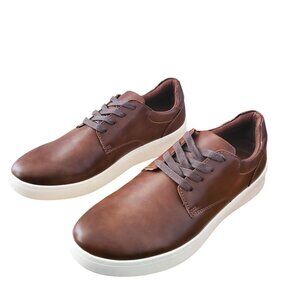 Supply Lab Men's 9.5 Whatley Sneaker Shoes Faux Leather Lace-up Sneaker Brown